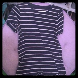 Basic blue and white striped tee